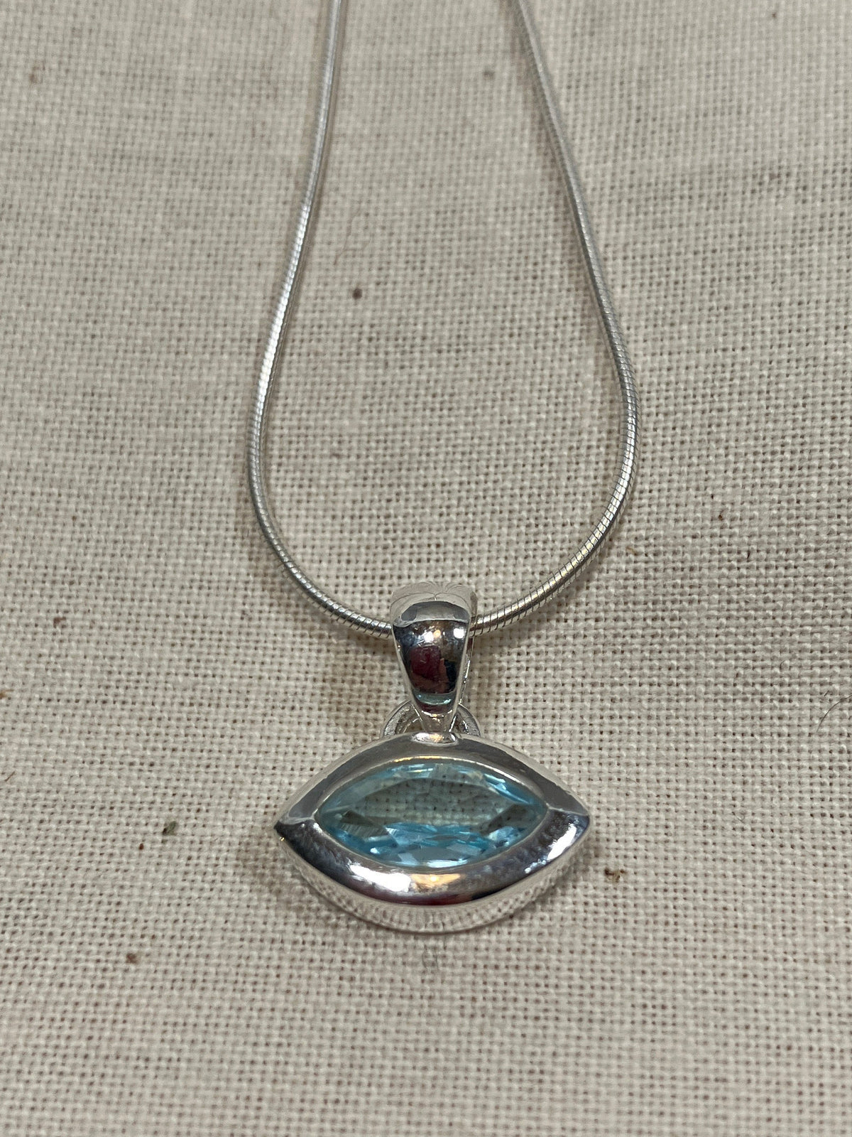 Blue Topaz Little Eye Pendant