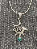 Turquoise Spiral Star Pendant