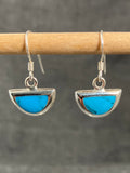 Turquoise Shell Semicircle Earrings