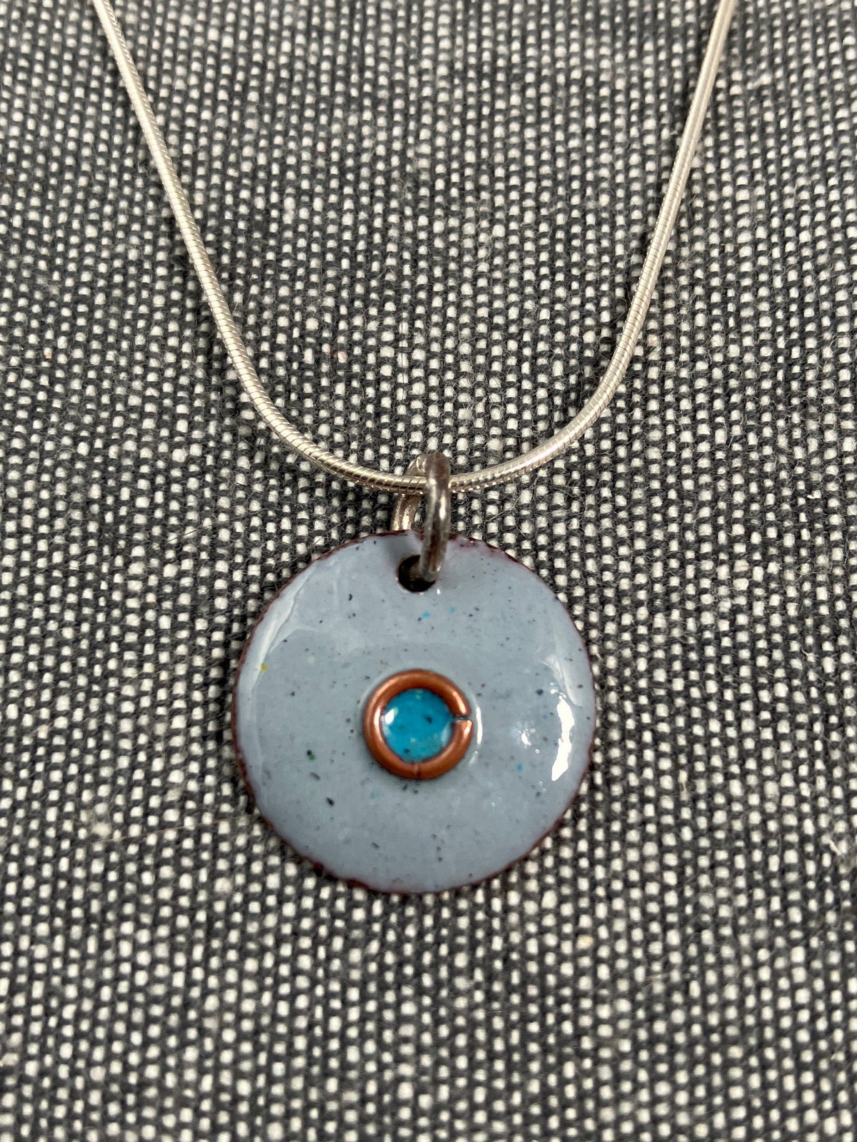 Grey Disc Pendant