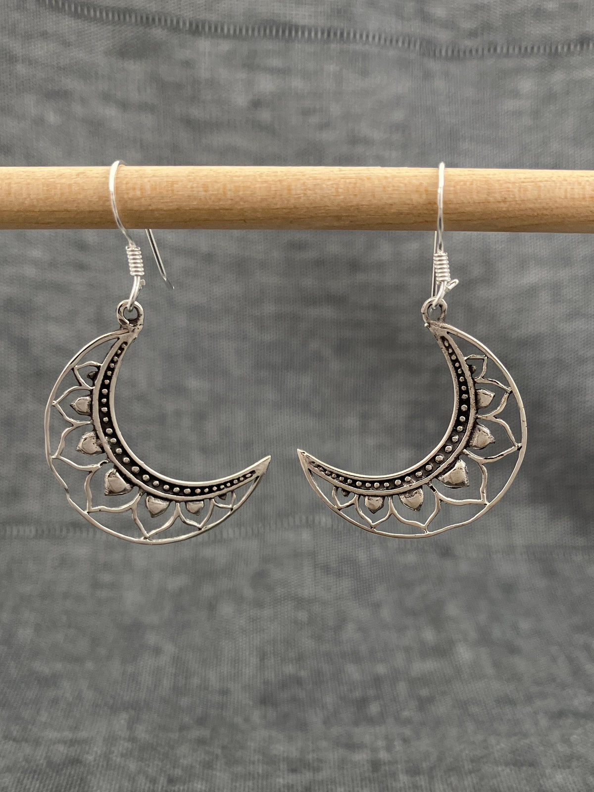 Indian Tiara Moon Earrings