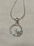 Moonstone Leafy Circle Pendant