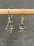 Blue Topaz Tiny Loop Earrings