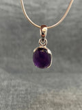 Amethyst Clasped Oval Pendant