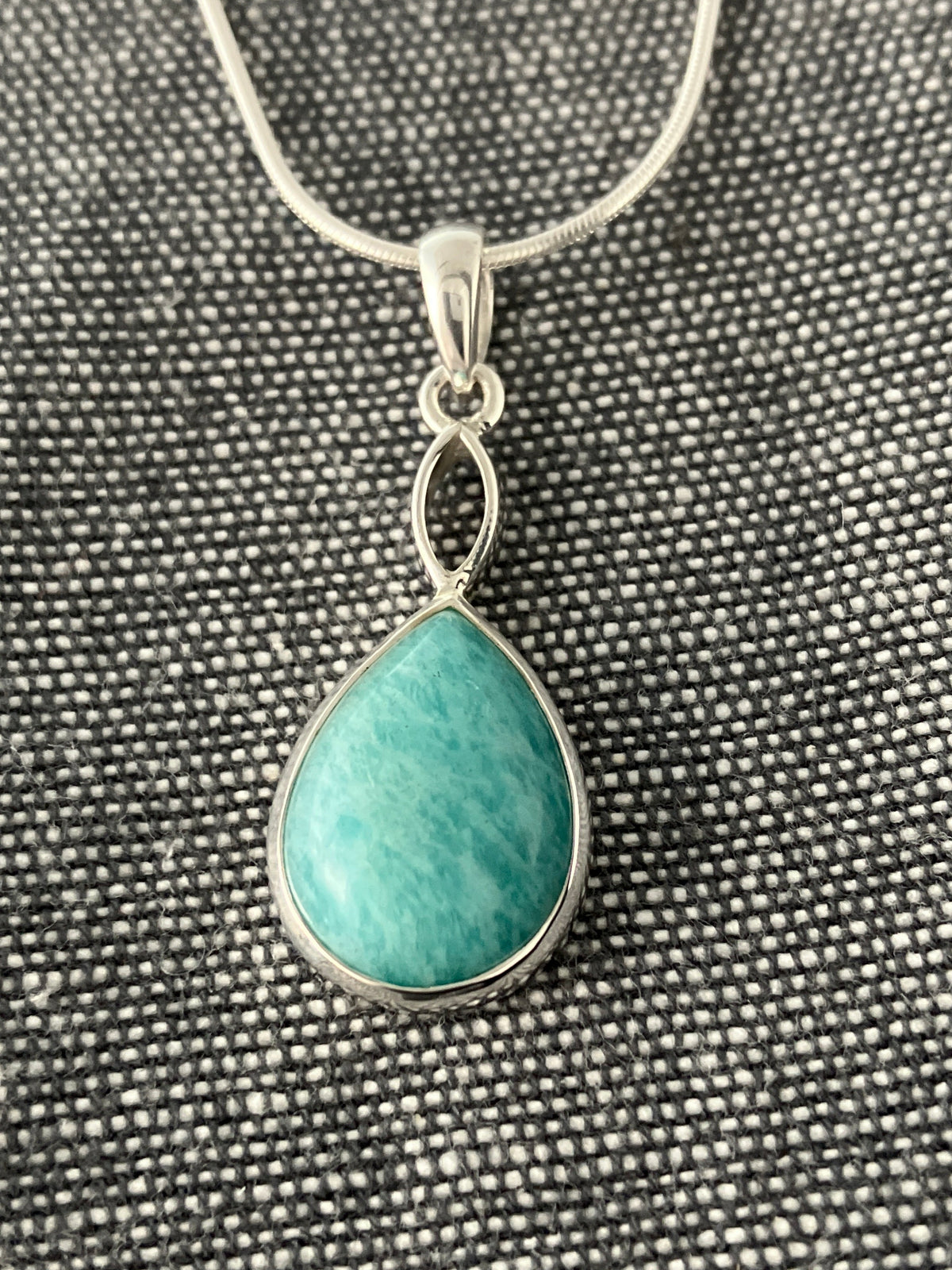 Amazonite Loop Top Pendant
