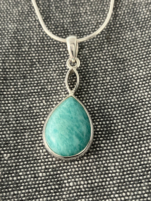 Amazonite Loop Top Pendant