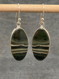 Striped Jasper Long Oval Earrings