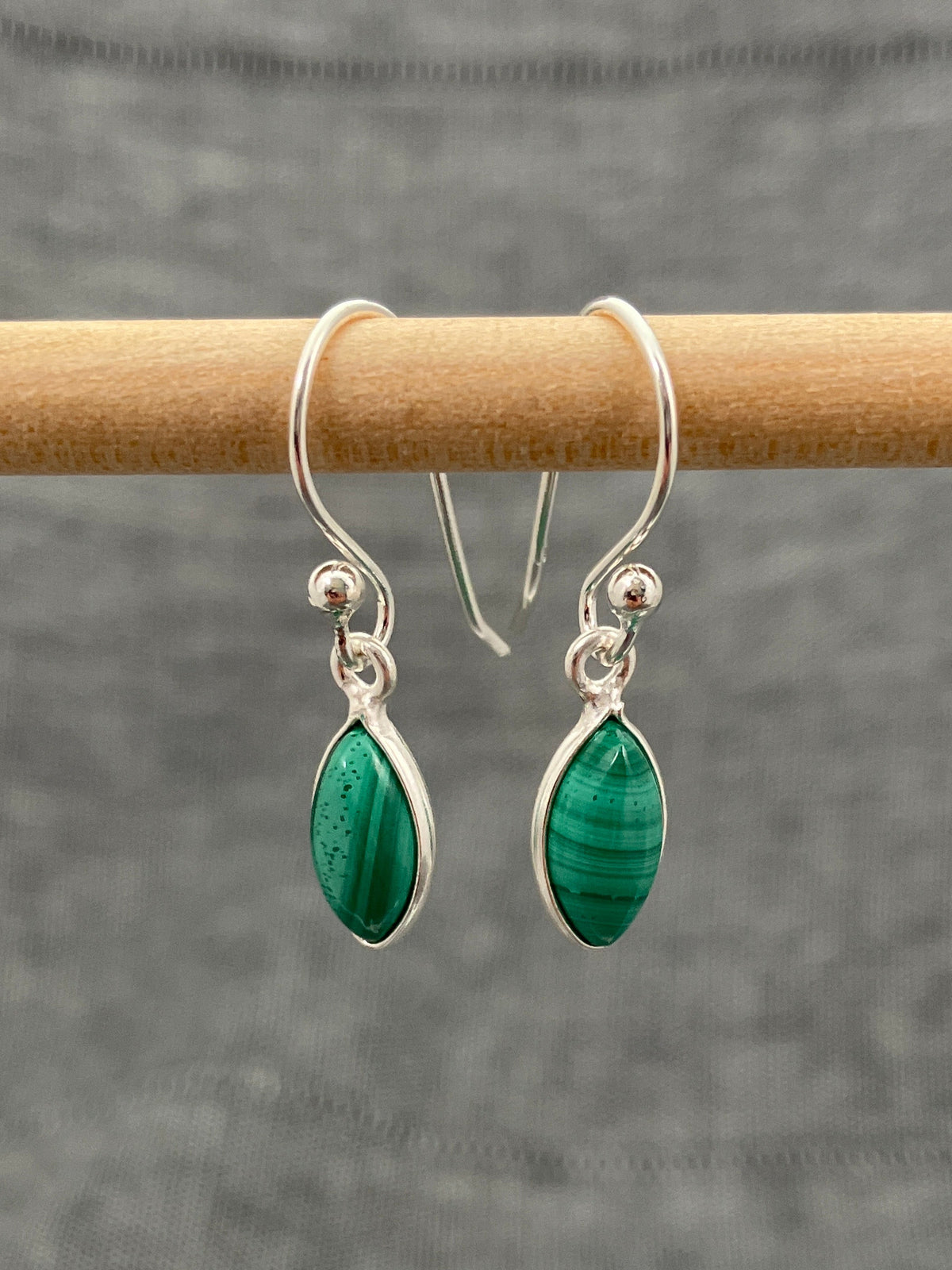 Malachite Marquise Earrings