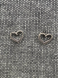 Dots Under Heart Studs