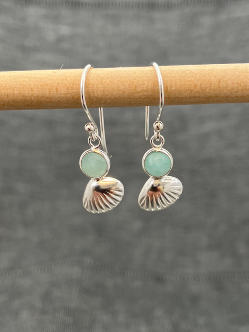Amazonite Shell Earrings