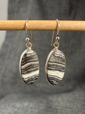 Zebra Jasper Oval Earrings