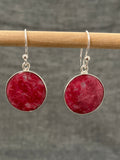Thulite Circle Earrings
