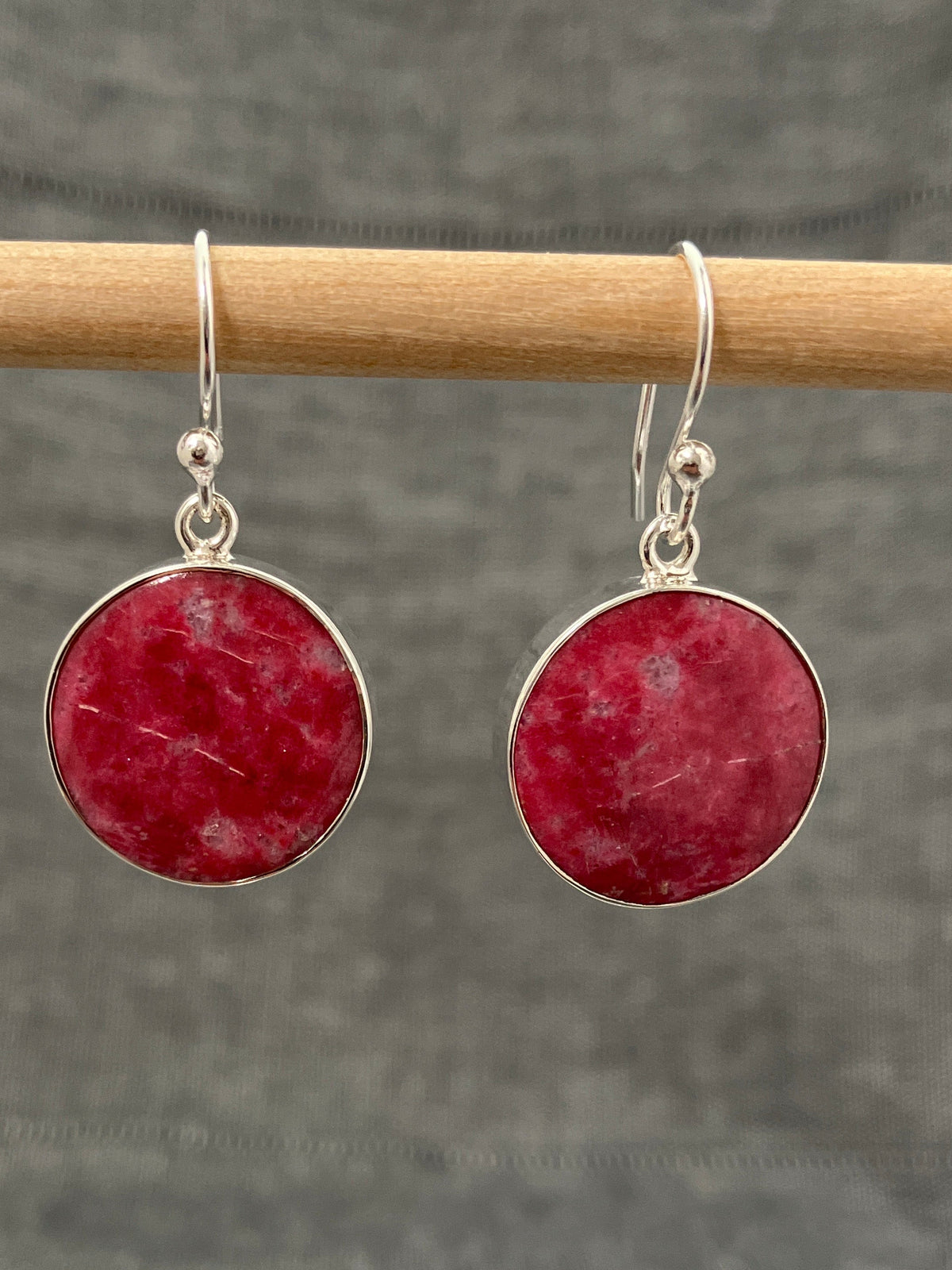 Thulite Circle Earrings