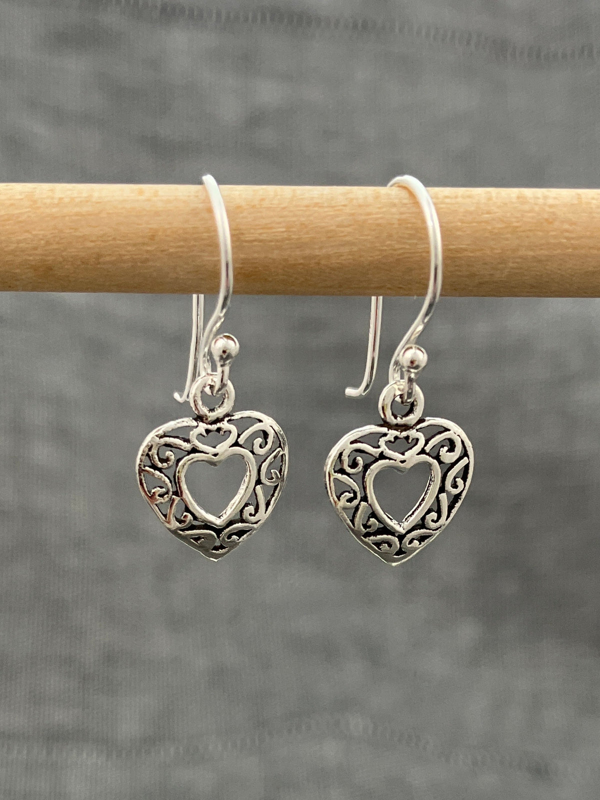Little Filigree Heart Earrings