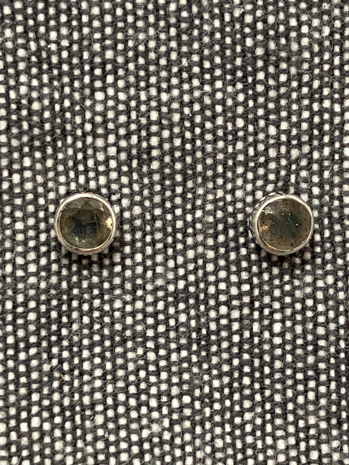 Labradorite 5mm Cut Round Stone Stud