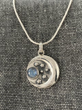 Moonstone Moon And Stars Pendant