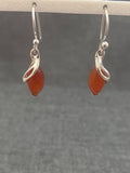 Carnelian Side Swoosh Earrings