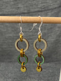 Wood Green Triple Loop Earrings