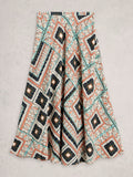 Hope Linen Maxi Skirt Orange