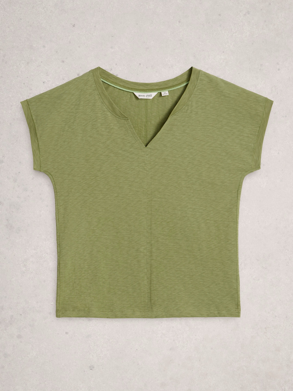 Nelly Notch Neck Tee Green
