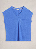 Iris Linen Tee Blue