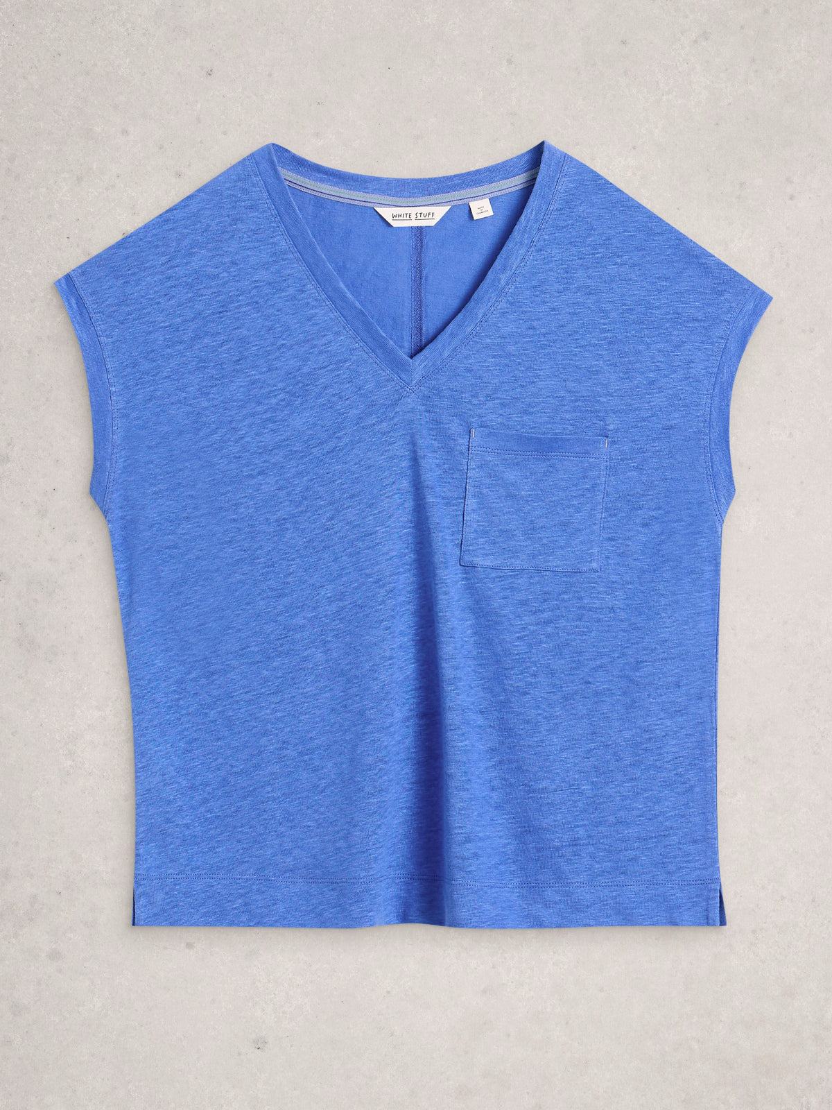 Iris Linen Tee Blue