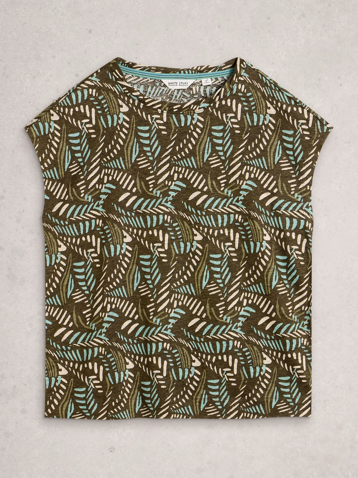 Rowan Linen Tee Green Pr