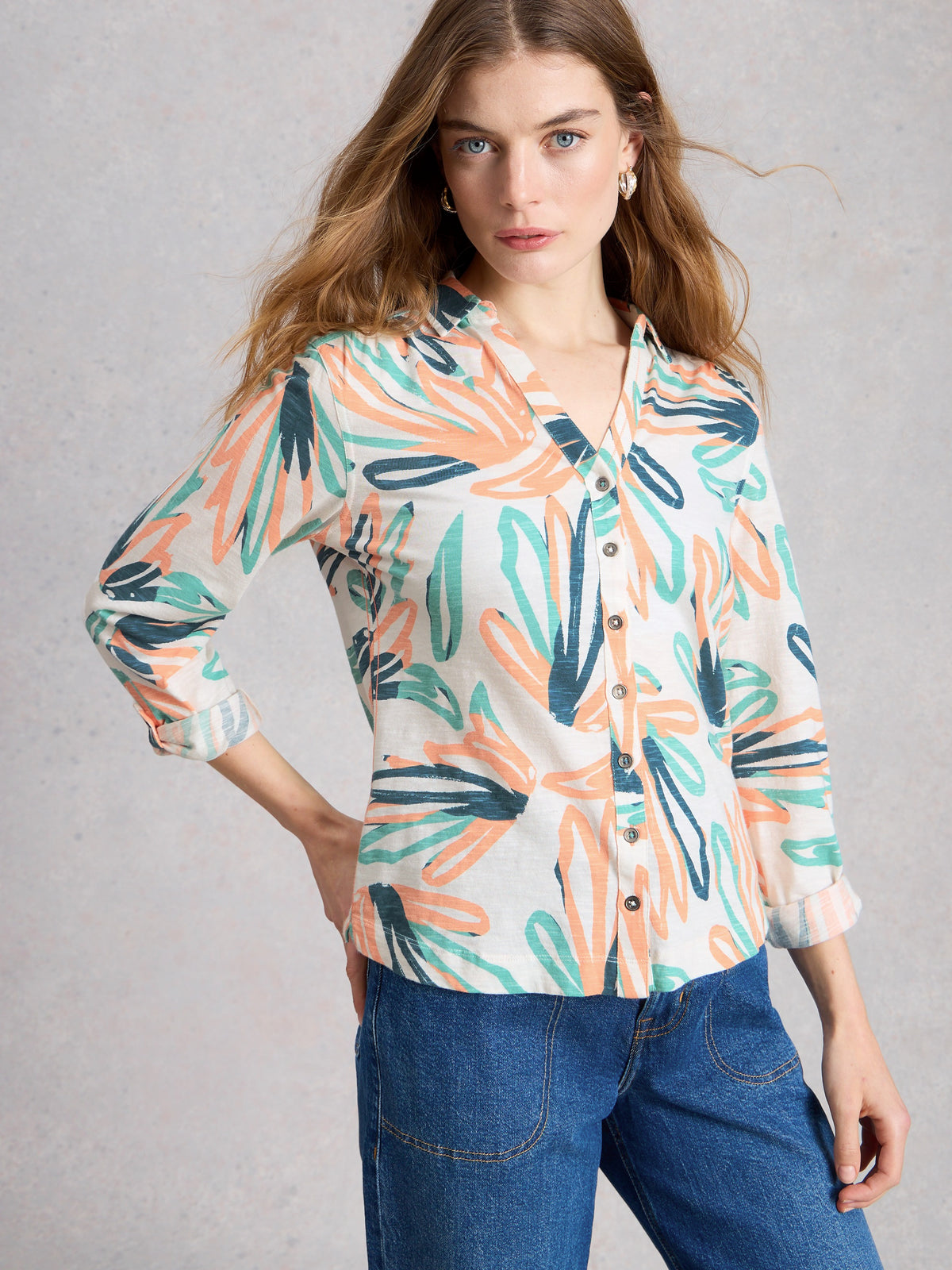 Annie Jersey Shirt Ivory