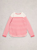 Clara Ls Stripe Tee Pink