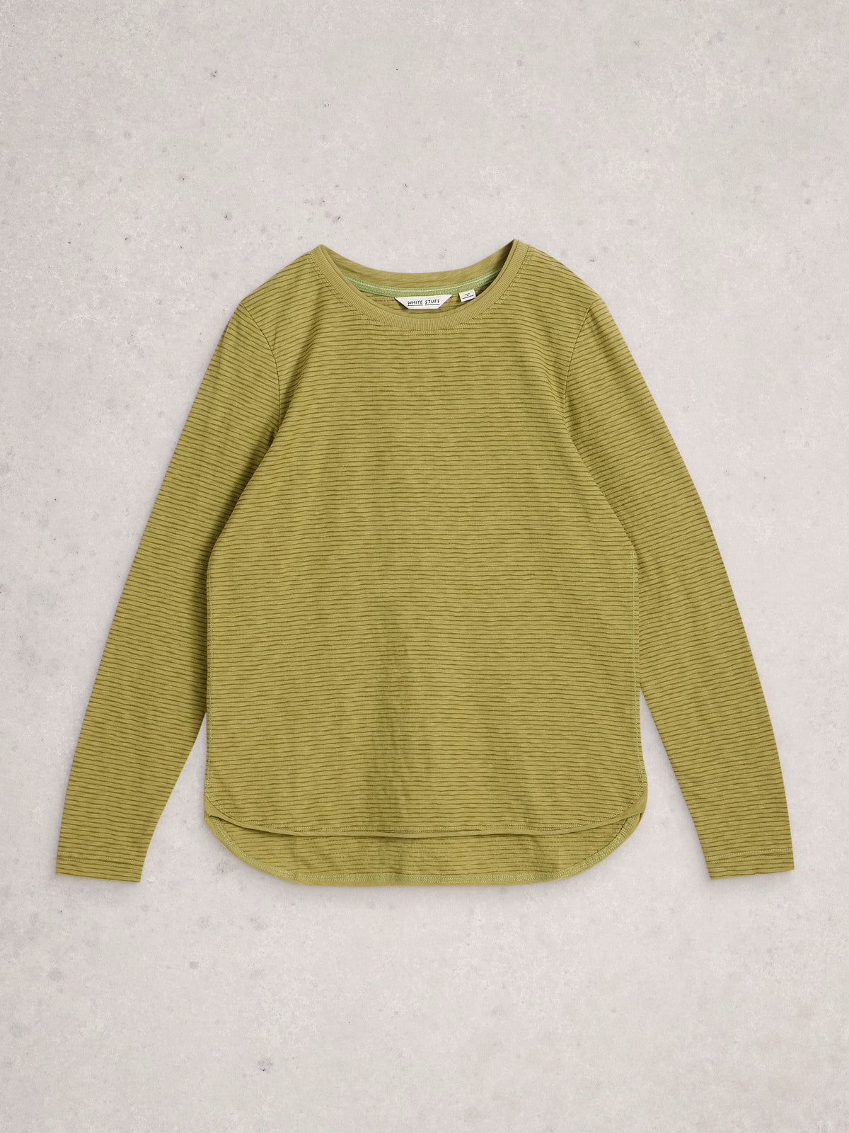 Clara Ls Text Tee Khaki