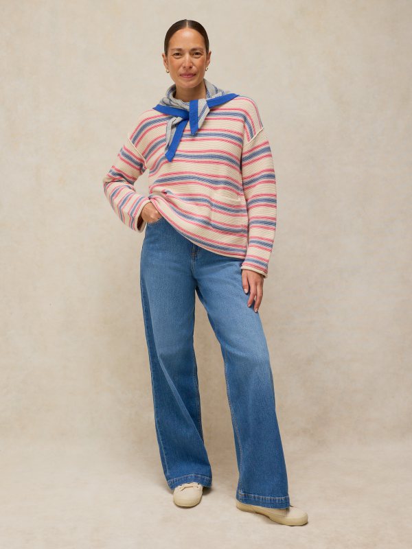 Gigi Stripe Jumper Ivory Mlt