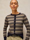 Lois Fairisle Cardigan Navy
