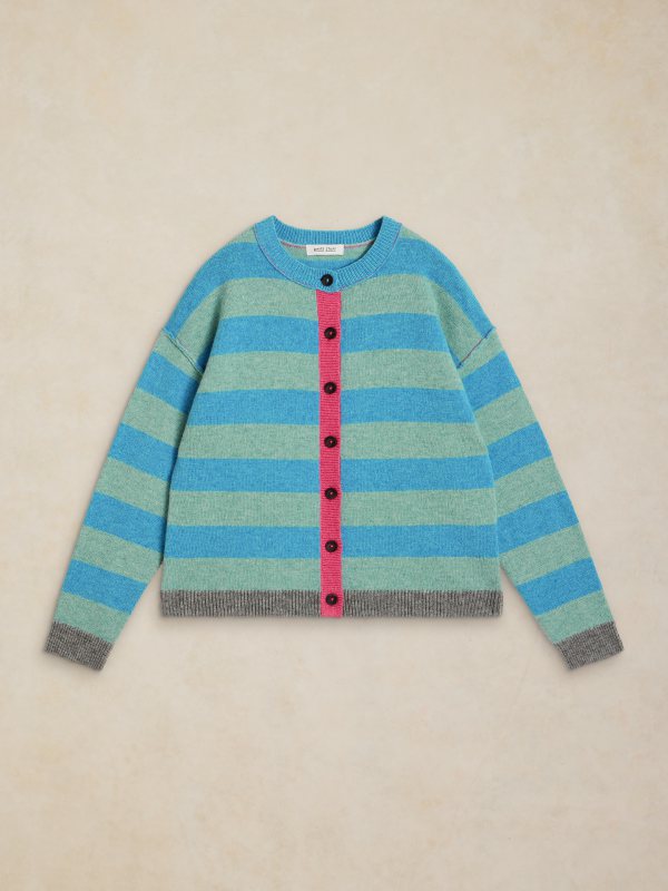 Sansa Stripe Cardi Blue Mlt