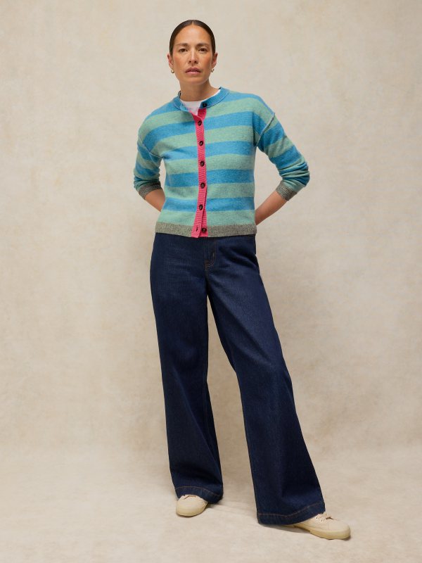 Sansa Stripe Cardi Blue Mlt