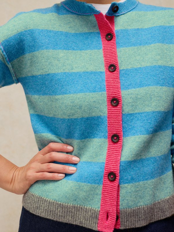 Sansa Stripe Cardi Blue Mlt