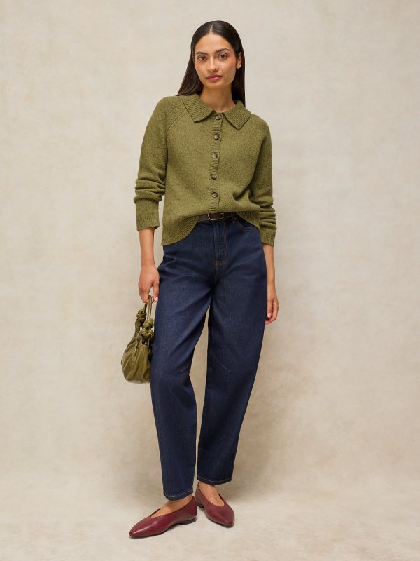 Shepherd Collar Cardi Chartreuse