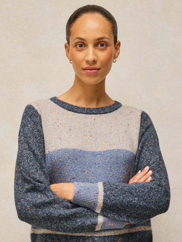 Talia Nep Block Jumper Blue Mlt
