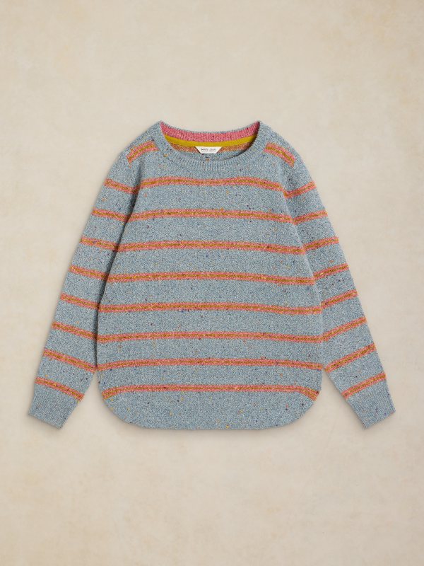 Talia Nep Stripe Jumper Blue Mlt