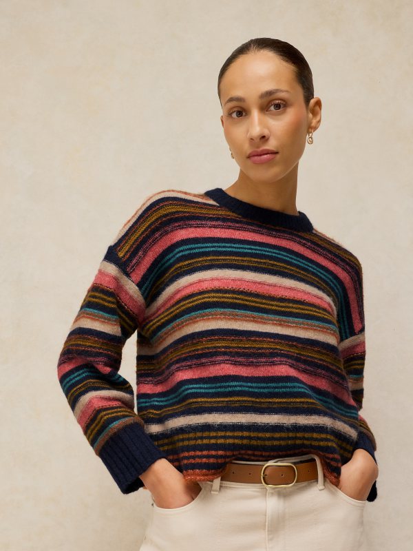 Florence Stripe Jumper Navy