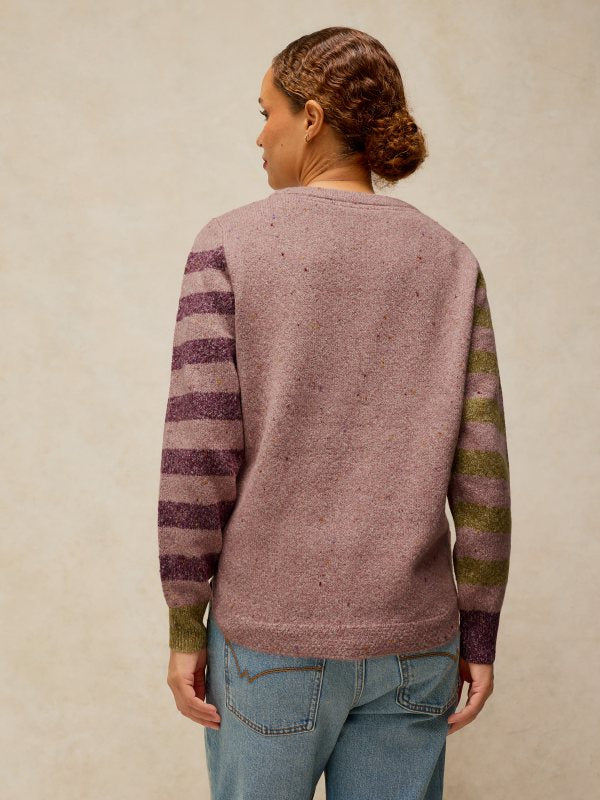 Talia Nep Abstract Jumper Plum Mlt