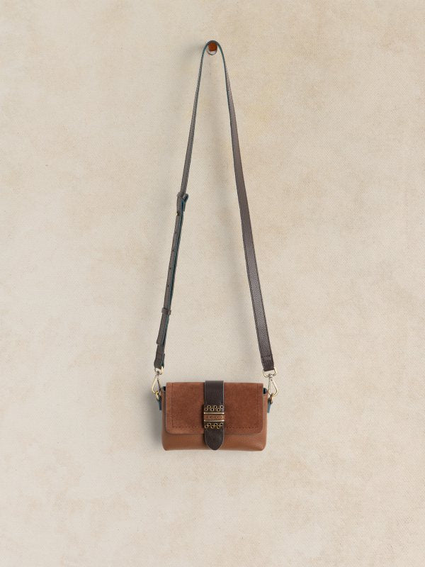 Mini Sophia Suede Crossbody Bag Khaki