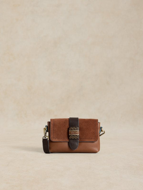 Mini Sophia Suede Crossbody Bag Khaki