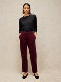 Twister Cord Trousers Plum
