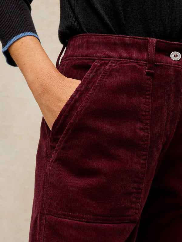 Twister Cord Trousers Plum