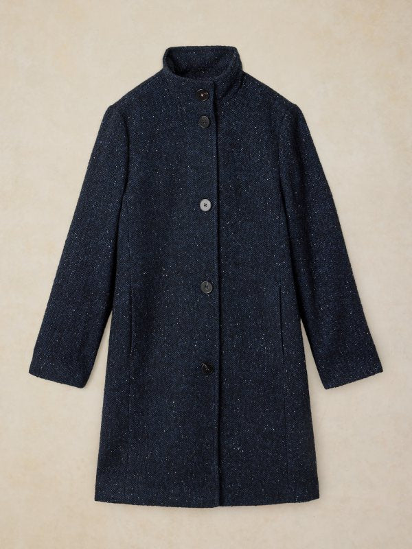 Kaia Tweedy Coat Navy