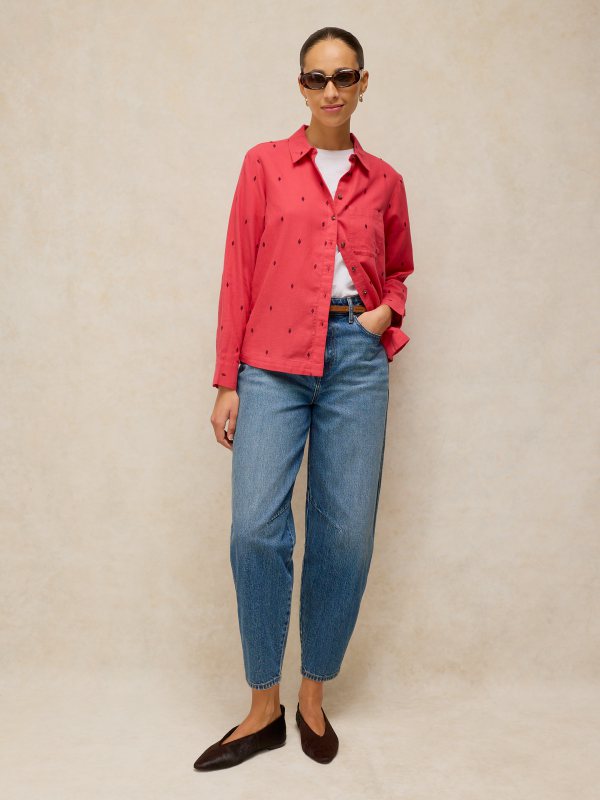Sophie Cotton Shirt Bright Pink