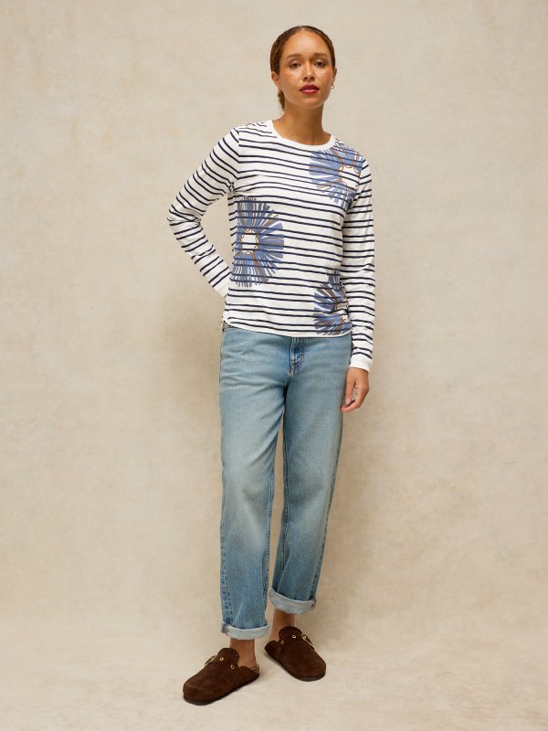 Clara Ls Tee White Pr