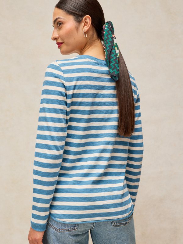 Clara Stripe Tee Ivory