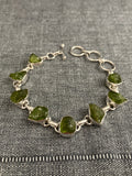Peridot Uncut Stones Bracelet