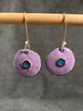 Lilac Disc Earrings